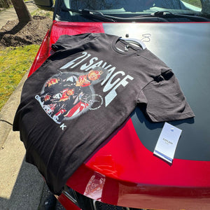 21 Savage Rapper - Graphic T-Shirt (Black) - Explain Studio